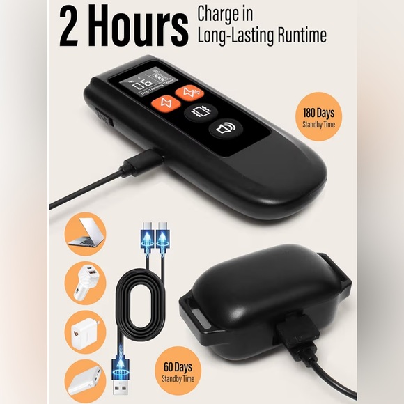 NIB- Rechargeable Dog Training Collar with Remote - Pink Collar - Picture 4 of 8